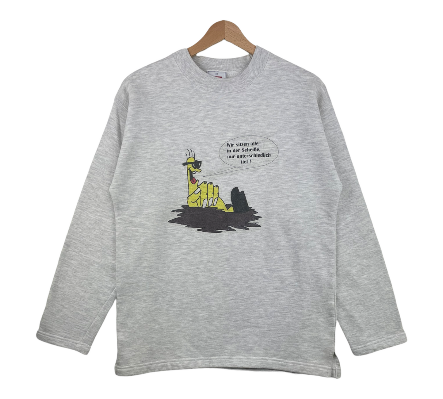 90s Hanes Postleitzahlen Rolf Deutsche Post Sweatshirt Grey  M