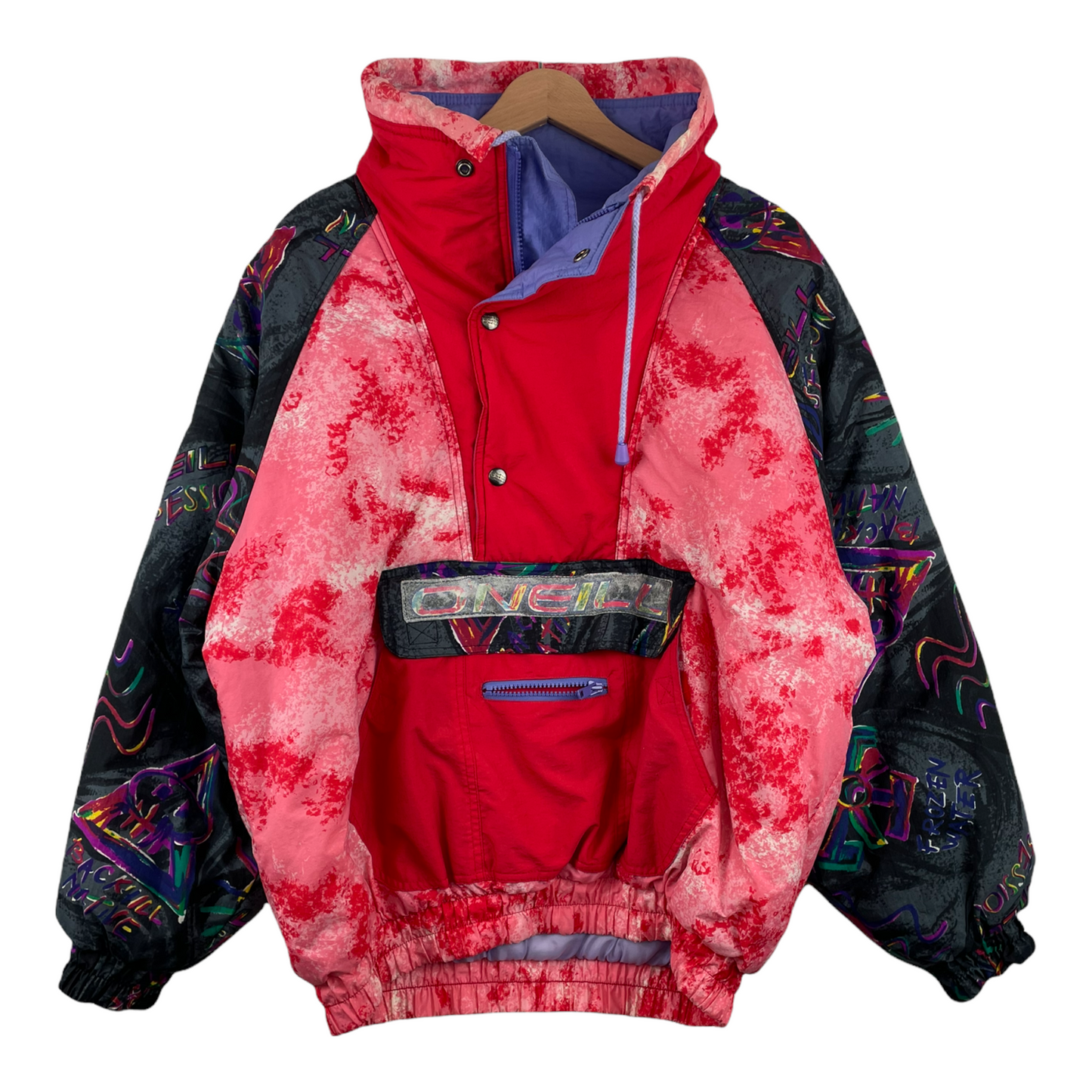 90s O`Neill Jacket Red Black S/M