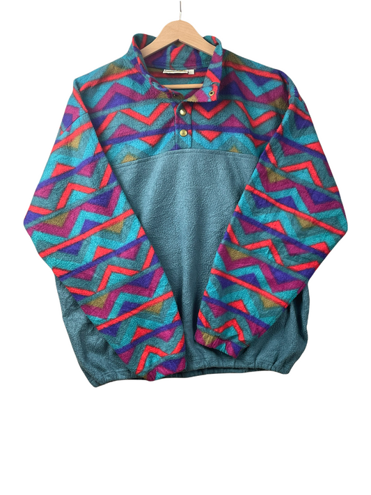 90s Gazzi Men Crazy Fleece Green L