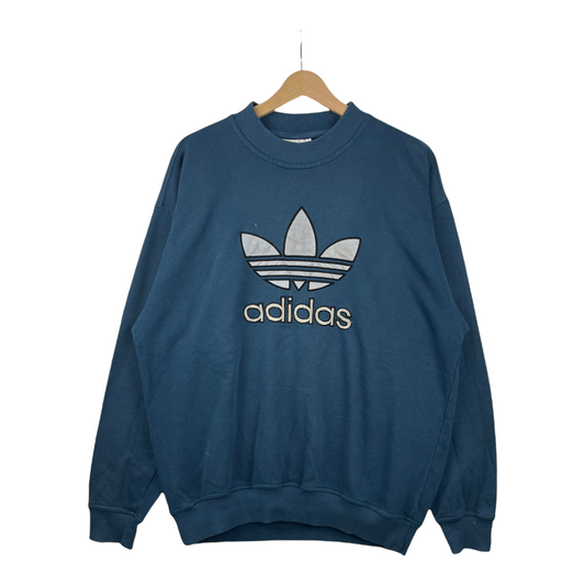 90s Adidas Sweatshirt Blue M
