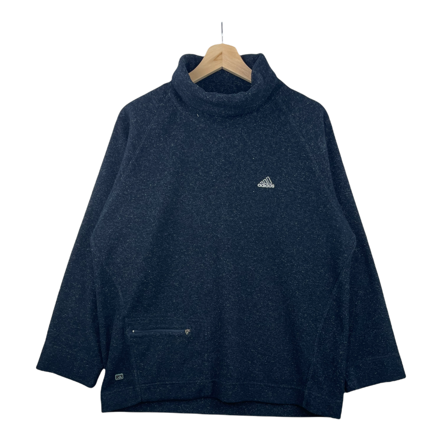 90s Adidas Golf Fleece Black Navy M