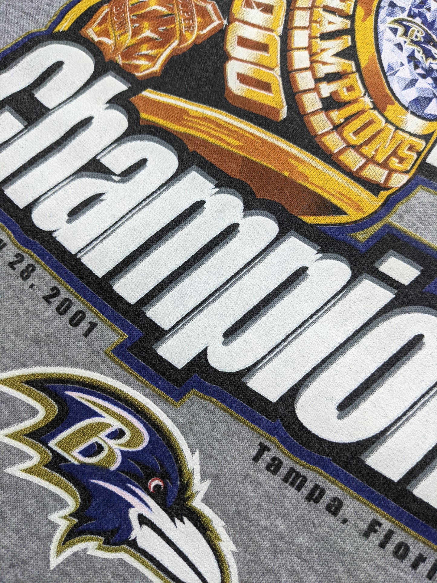 00s Baltimore Ravens NFL Logo Athletic Sweatshirt Grey