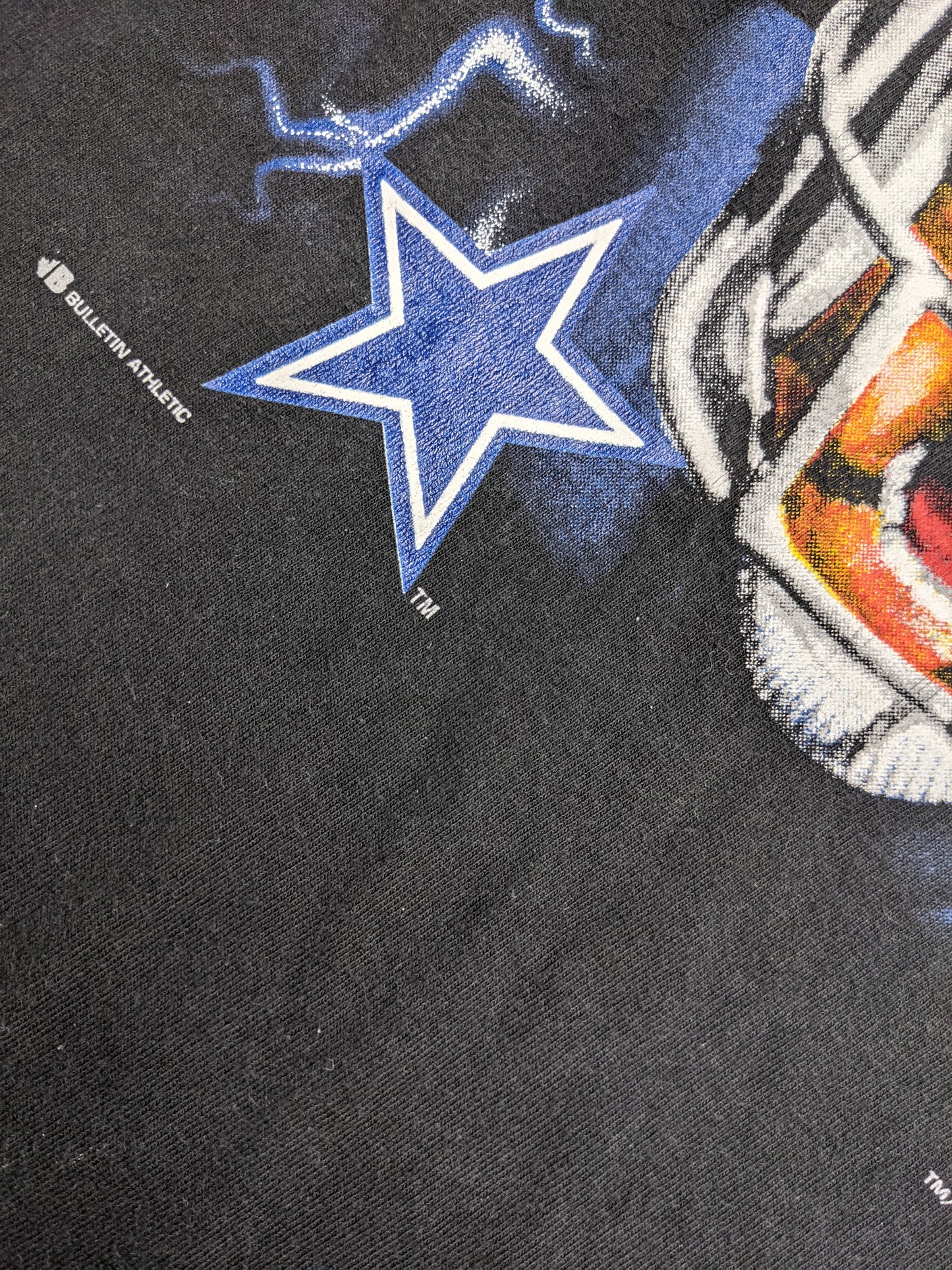 90s Dallas Cowboys NFL Bullet in Athletic T-shirt Black XL