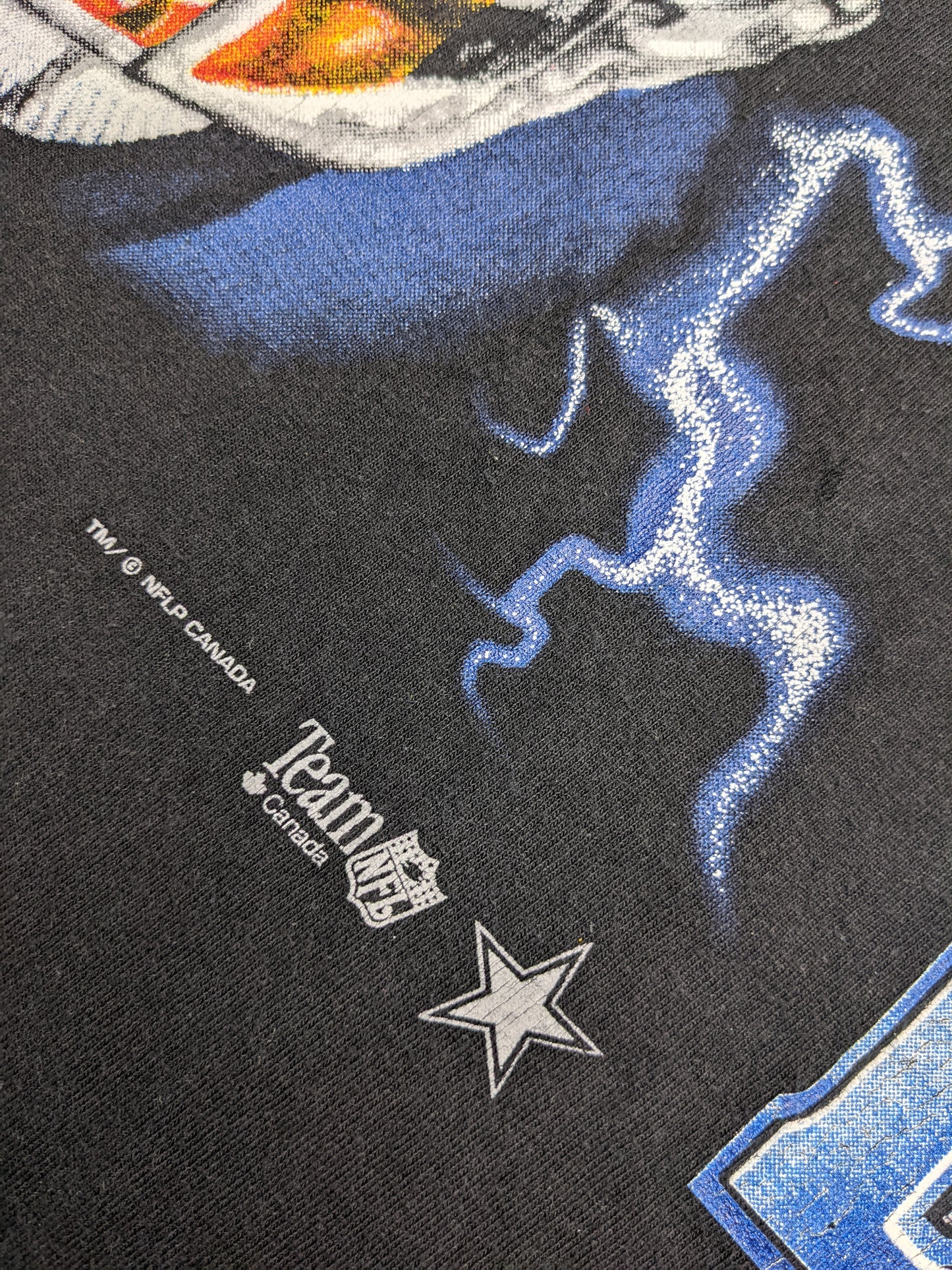 90s Dallas Cowboys NFL Bullet in Athletic T-shirt Black XL