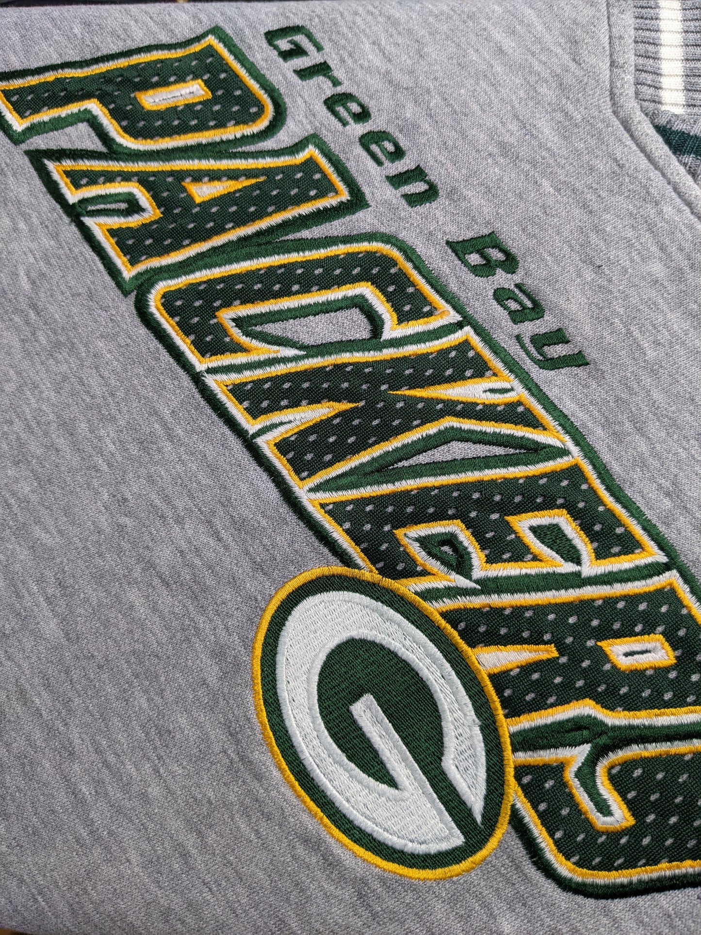 00s Green Bay Packers NFL Lee Sport Sweatshirt Grey