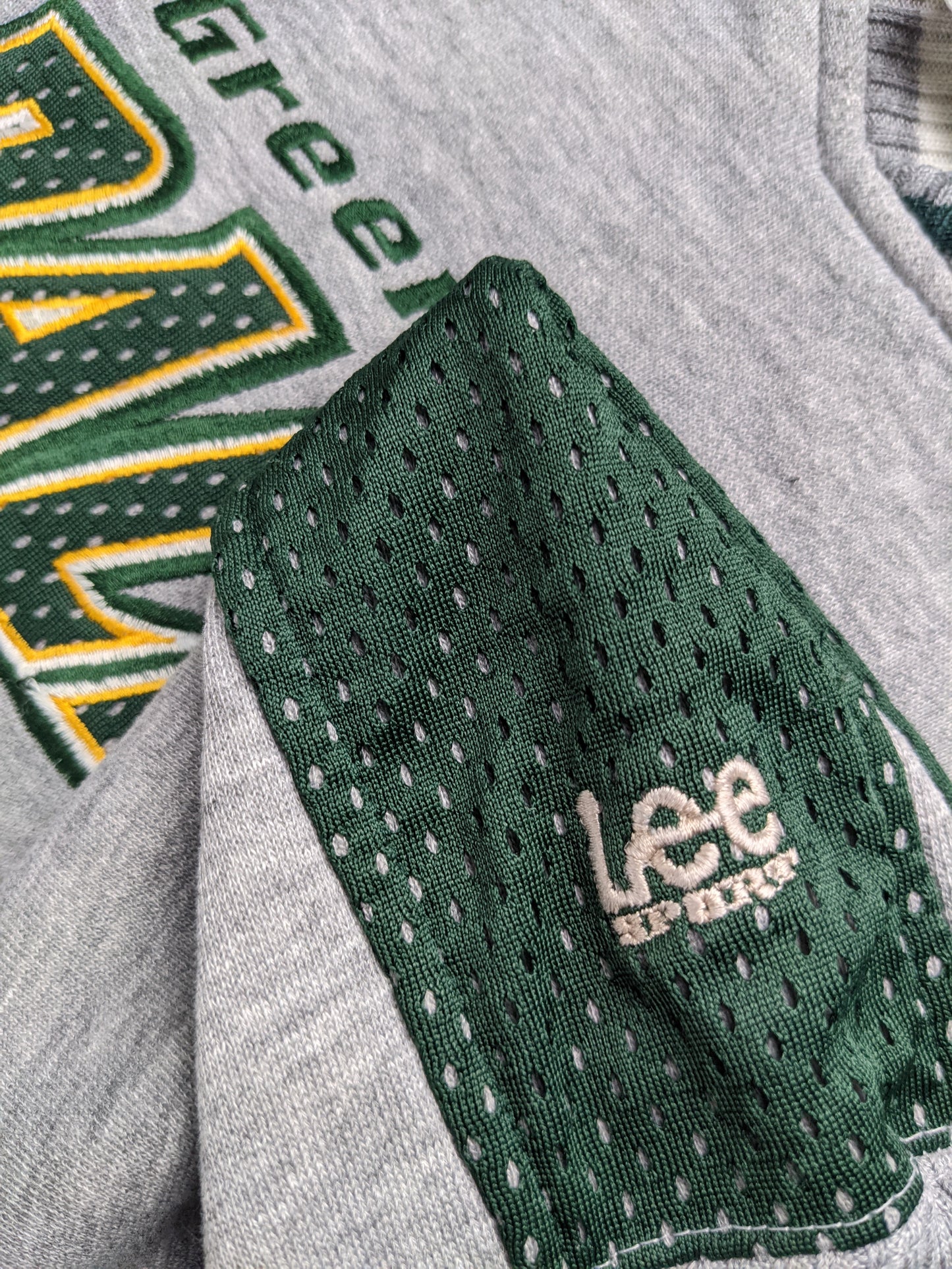 00s Green Bay Packers NFL Lee Sport Sweatshirt Grey