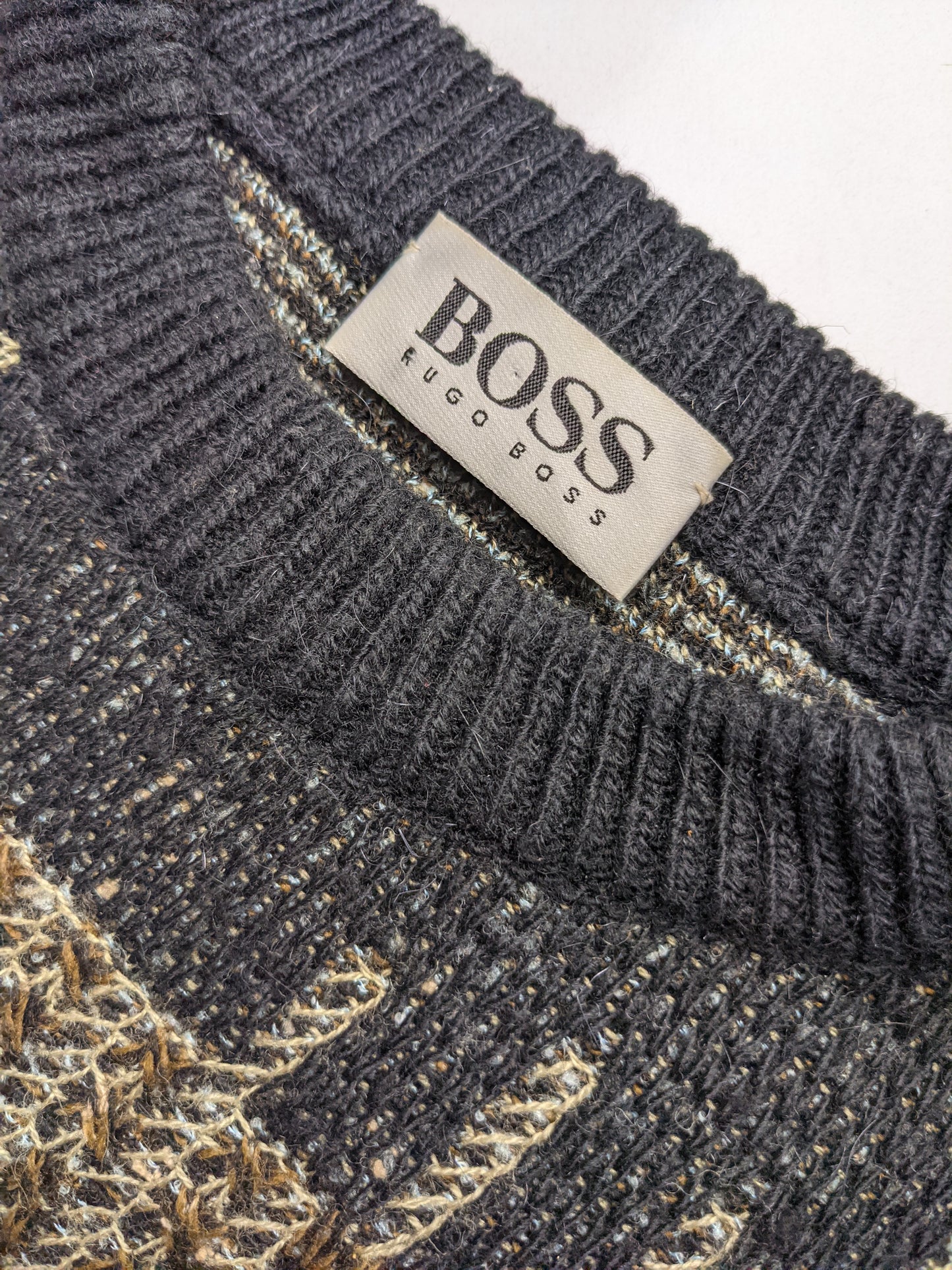 80s Hugo Boss knit Black M