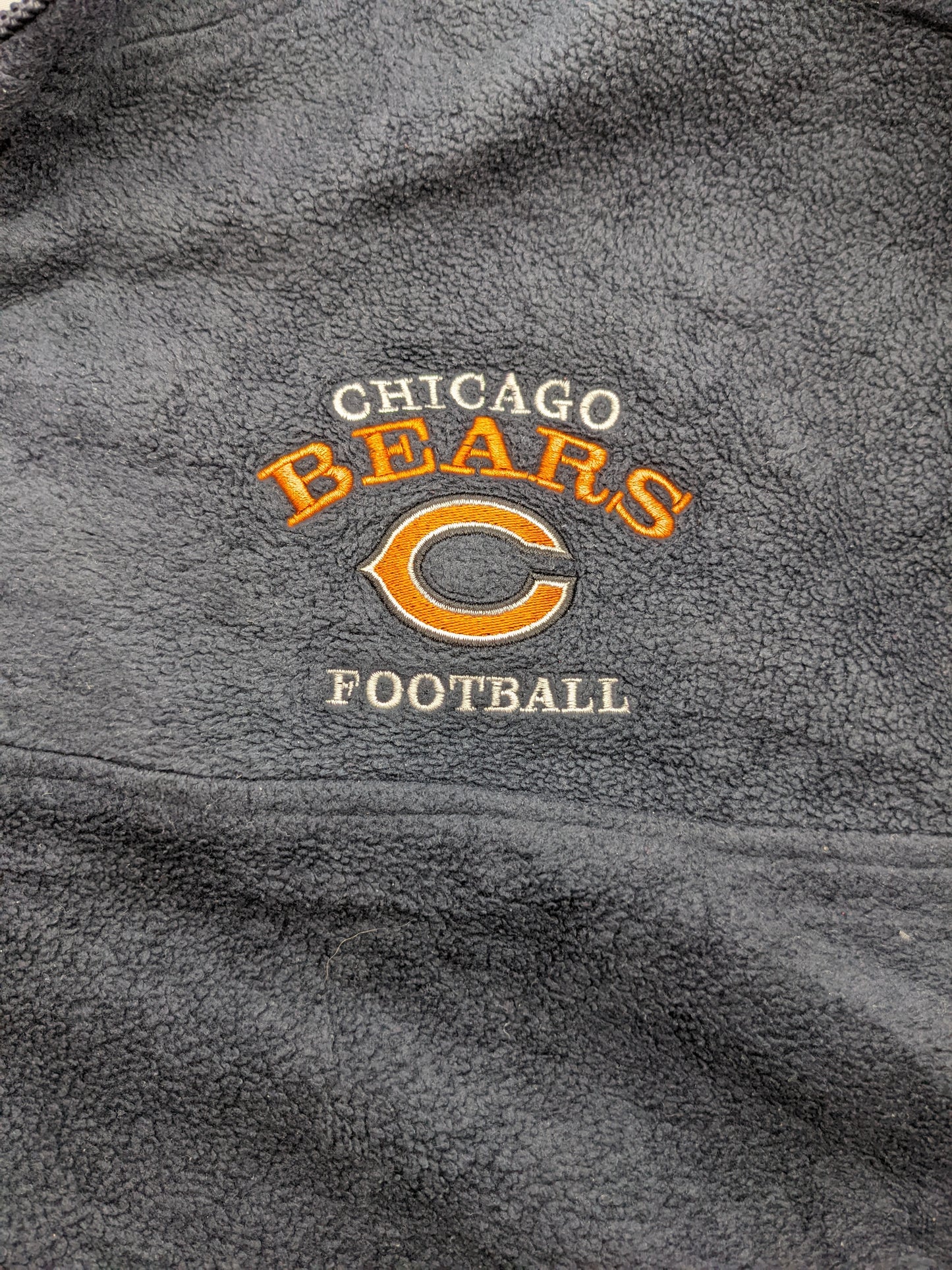 00s Chicago Bears NFL Fleece Navy Orange XL