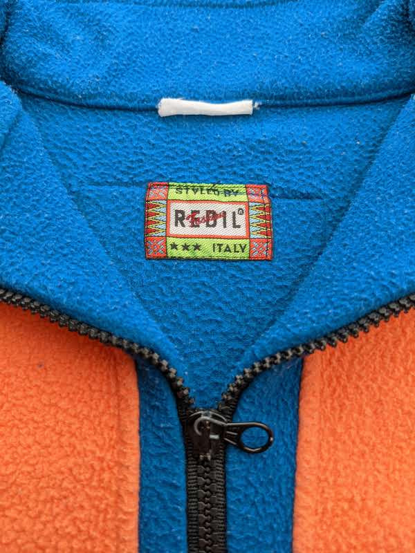 90s Redil Crazy Fleece Red Orange M/L