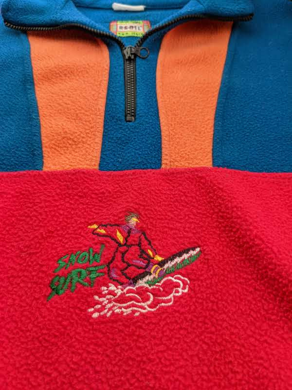 90s Redil Crazy Fleece Red Orange M/L