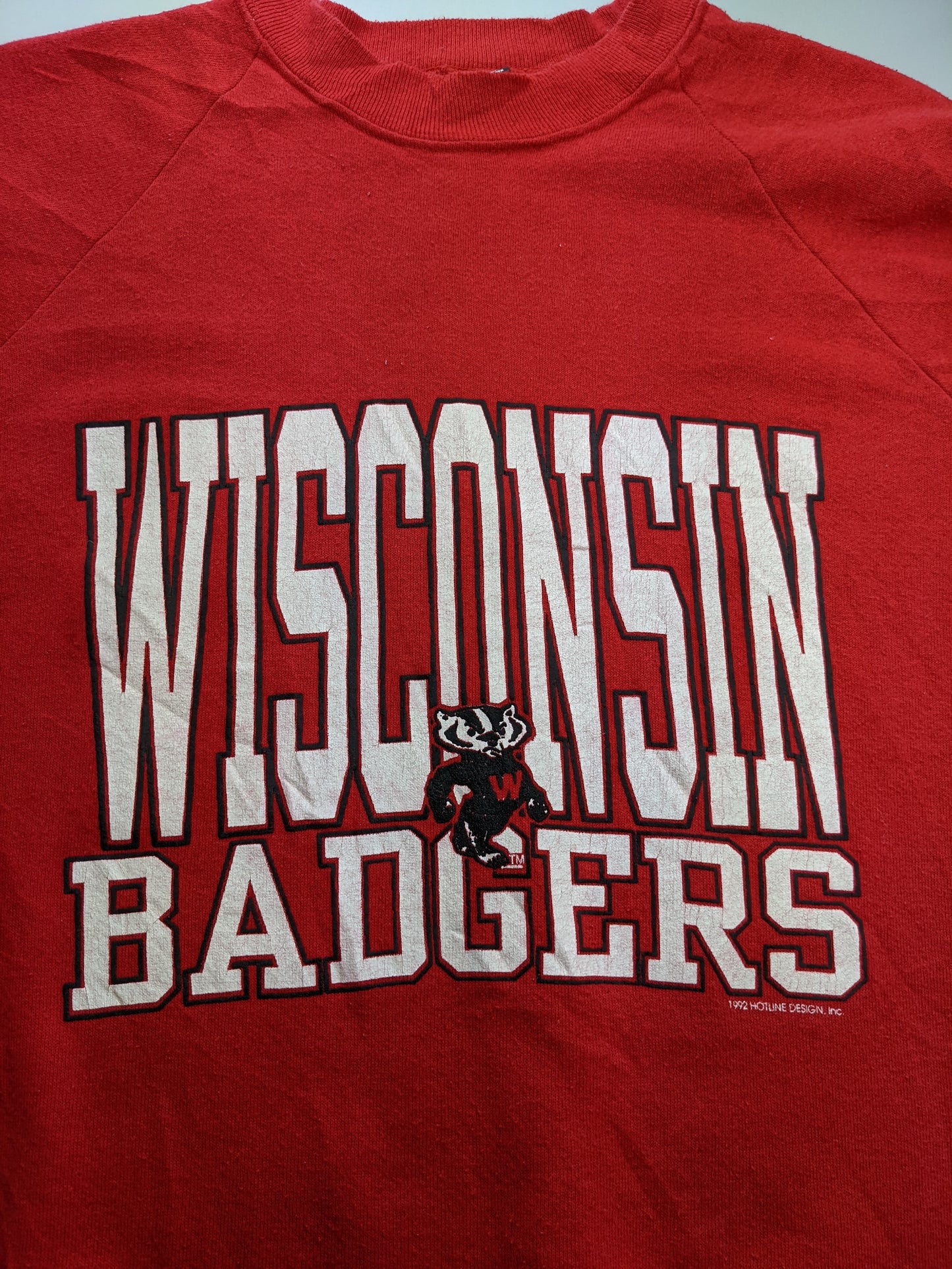 90s Wisconsin Badgers Screen Stars Sweatshirt Red  M/L