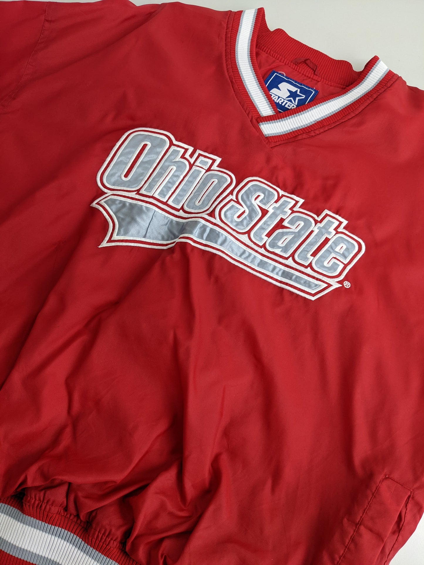 90s Starter Ohio State NCAA Pullover Red  XL