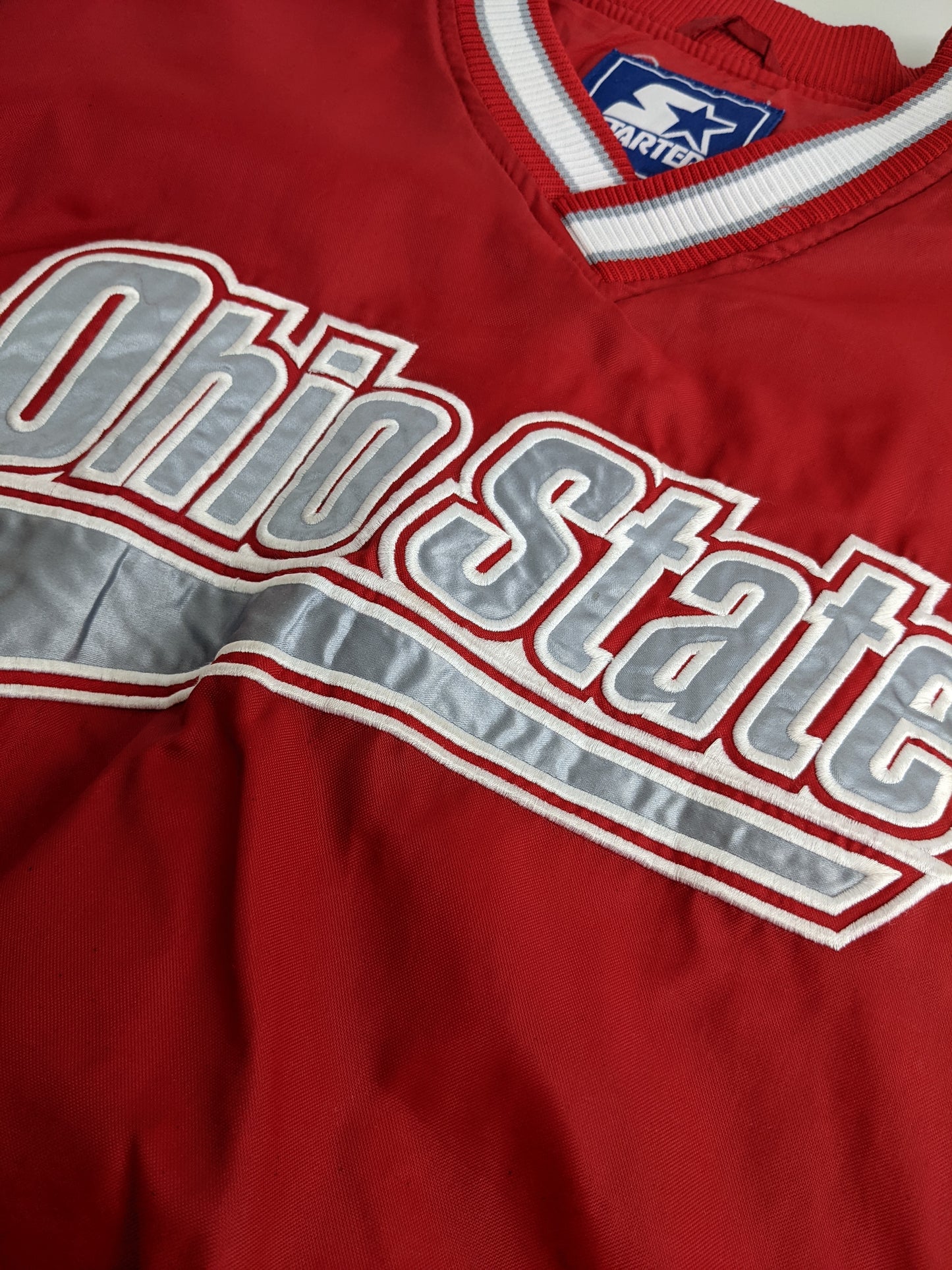 90s Starter Ohio State NCAA Pullover Red  XL