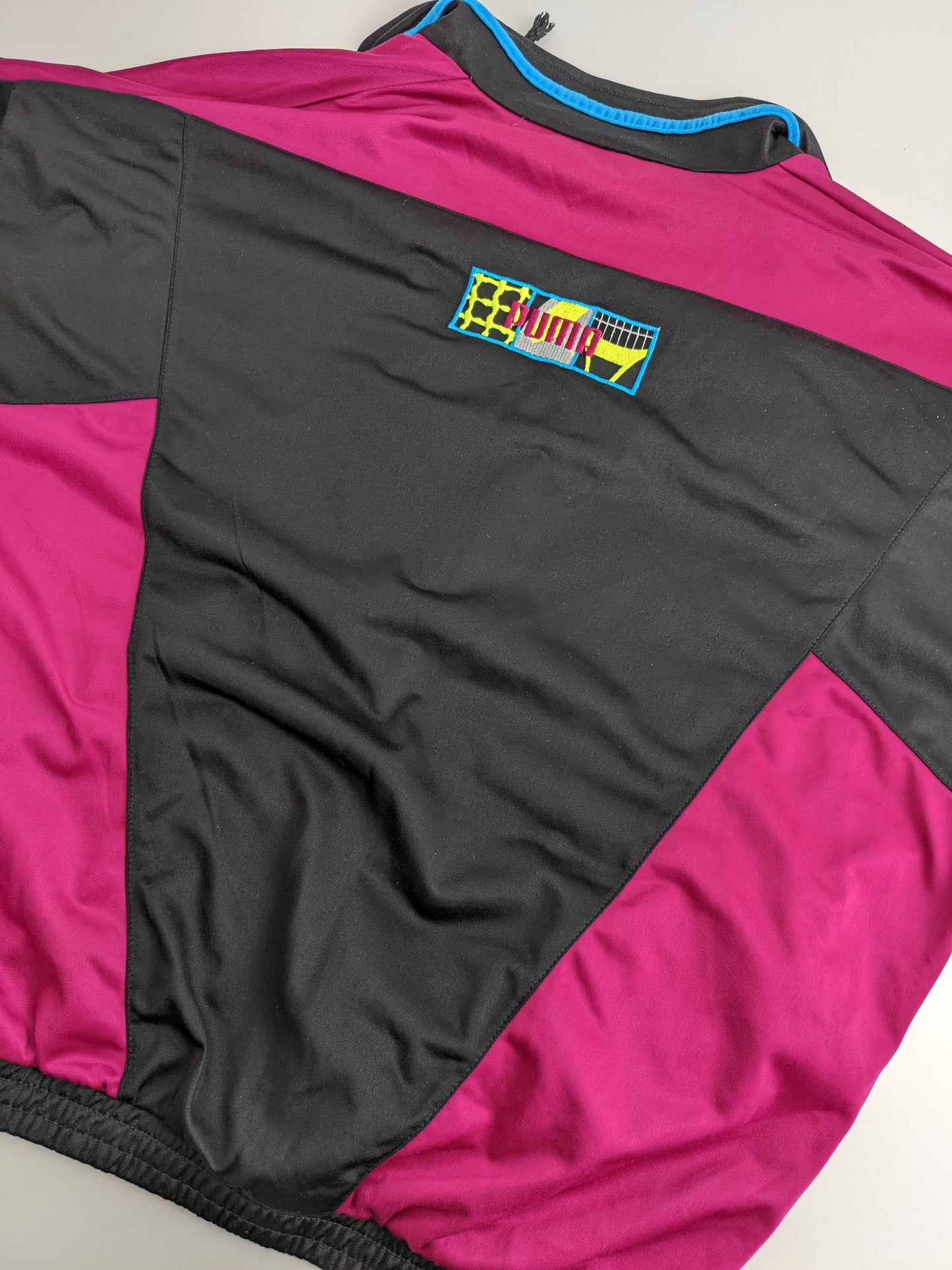 90s Puma Circuit Trackjacket Black Pink M