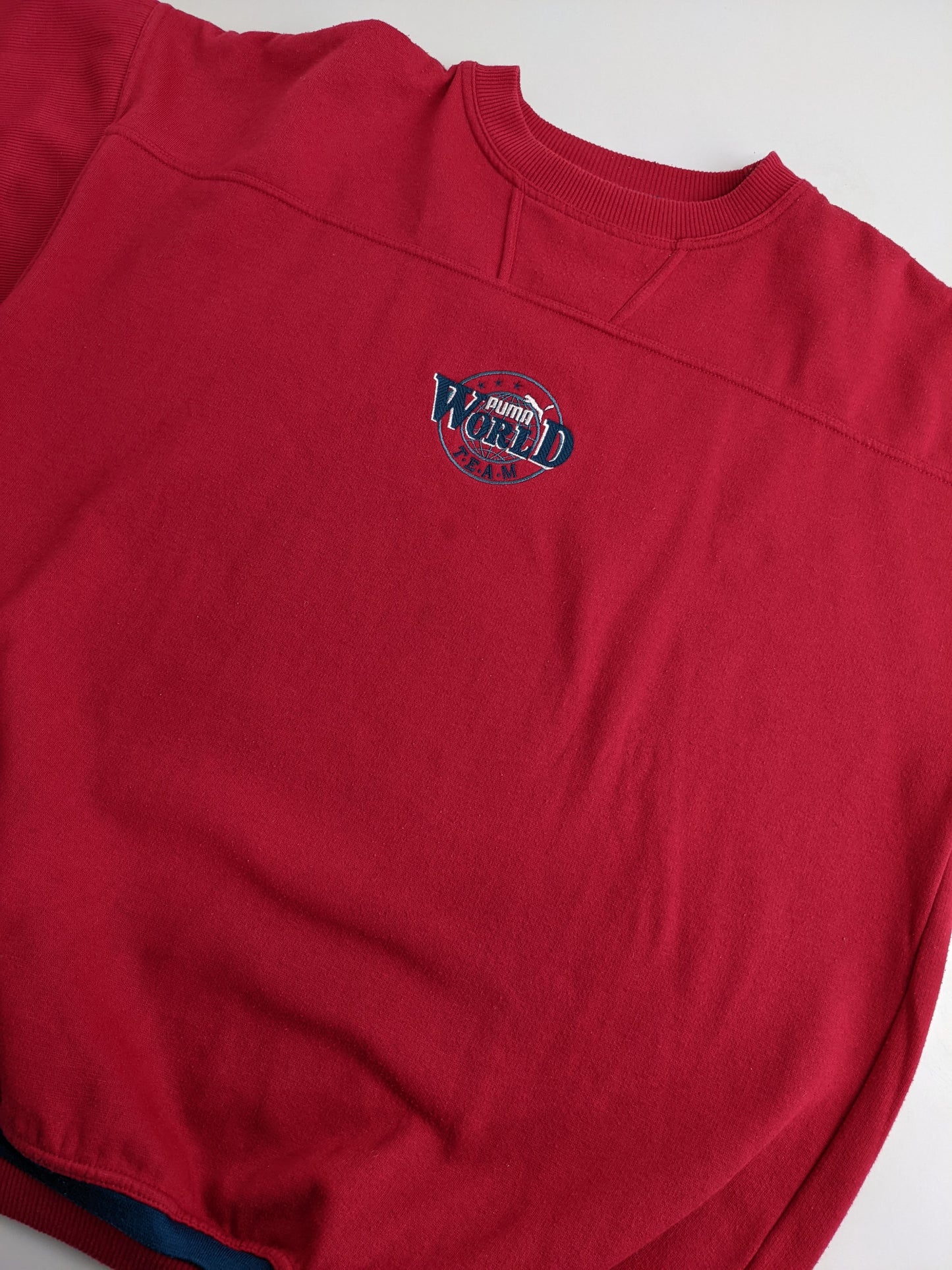 90s Puma World Sweatshirt Red  XL