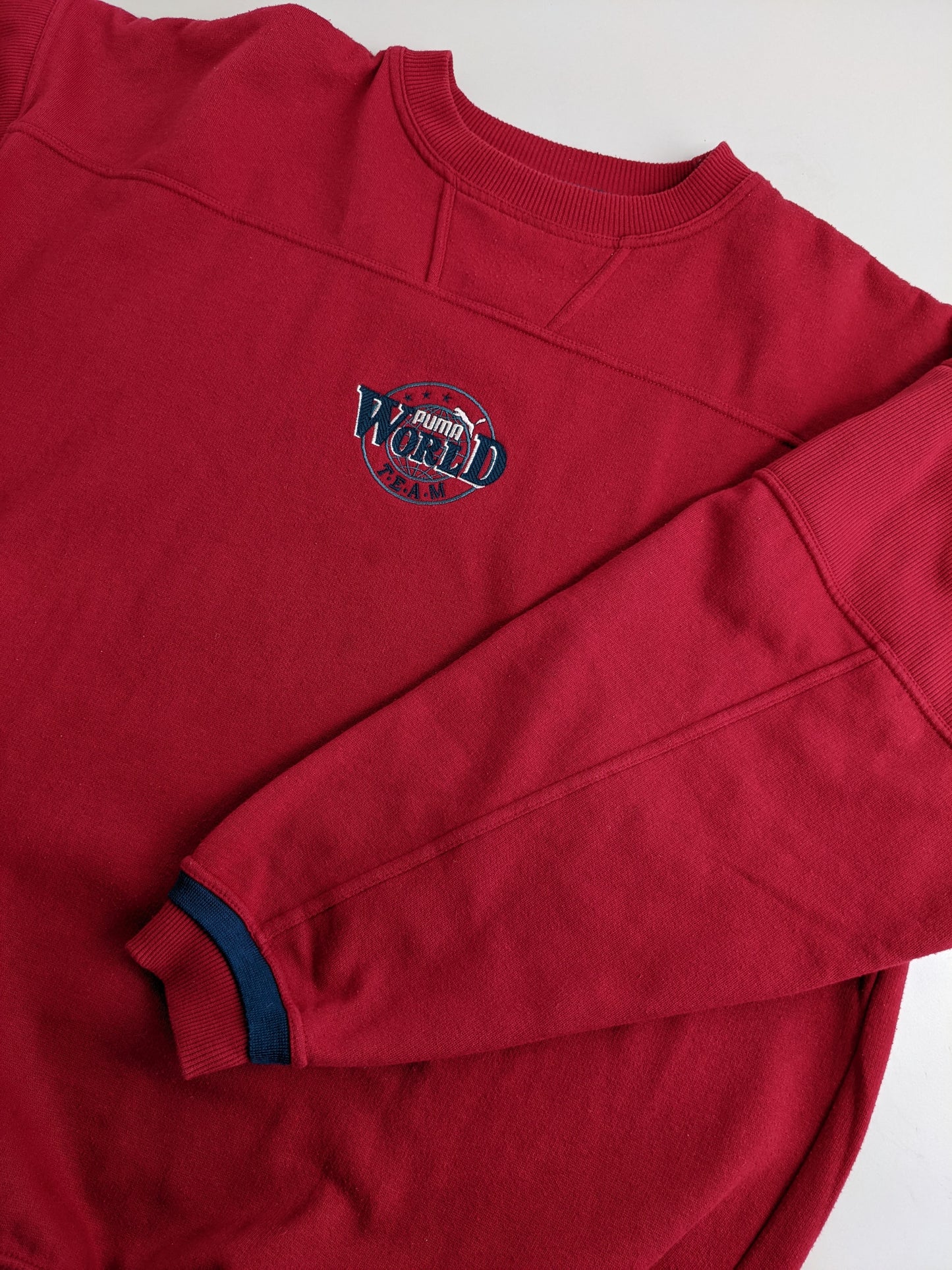 90s Puma World Sweatshirt Red  XL