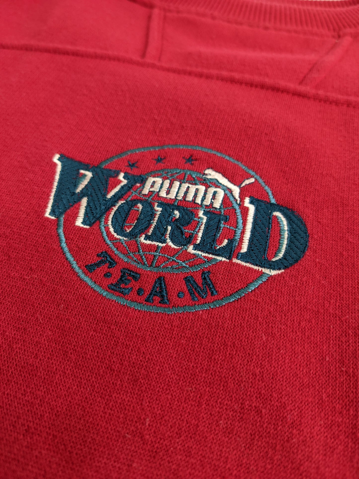 90s Puma World Sweatshirt Red  XL