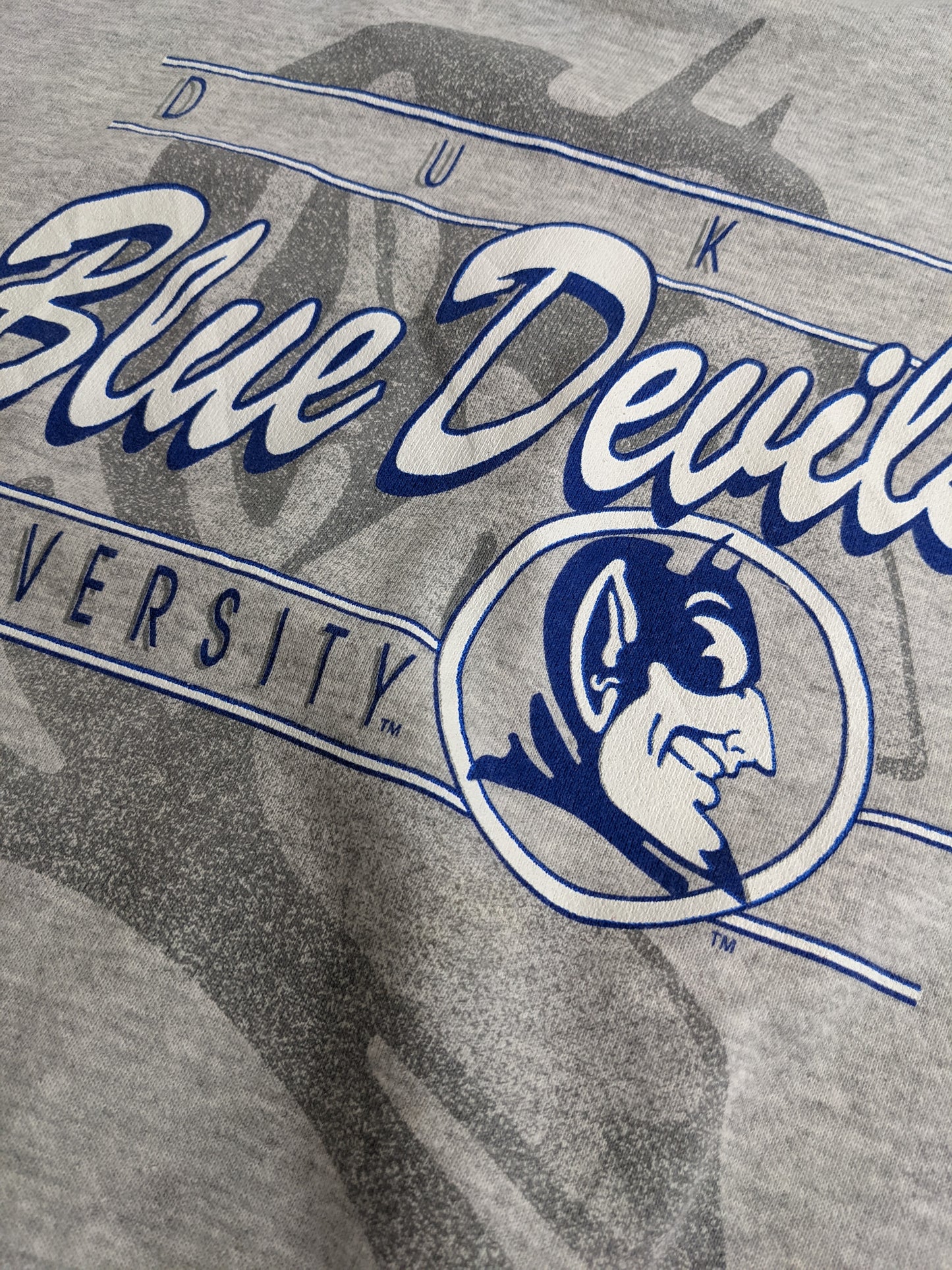 90s Tultex Duke Blue Devils NCAA Sweatshirt Grey  L