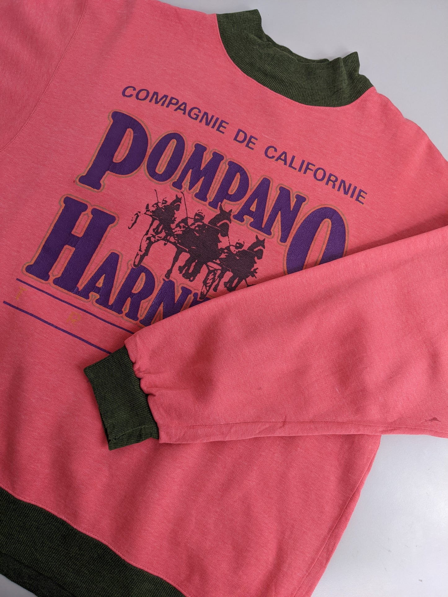 80s Private Stock Compagnie de Californie Sweatshirt Pink Khaki M/L