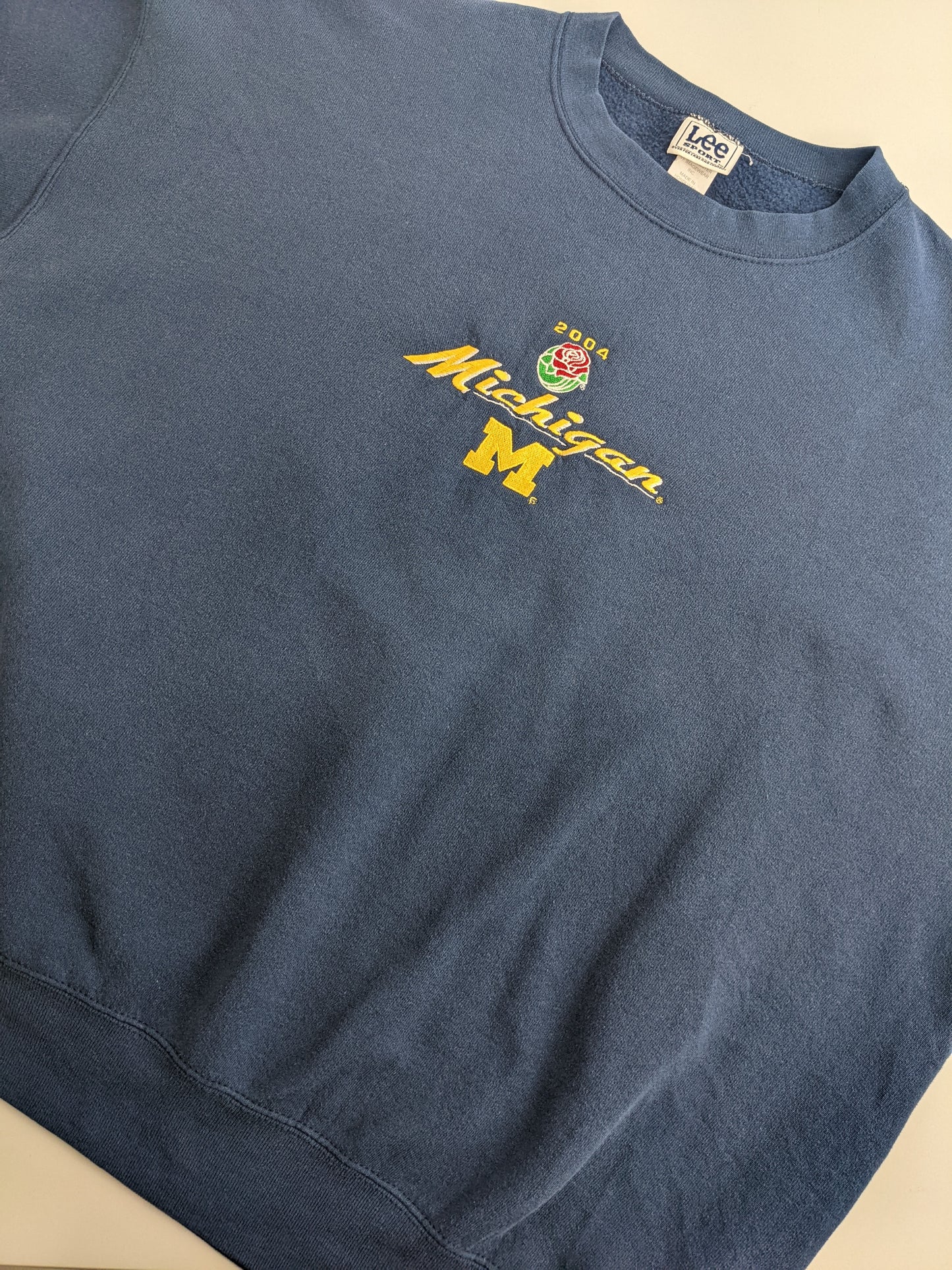 90s Lee Sport Michigan Wolverines NCAA Sweatshirt Navy  XXL