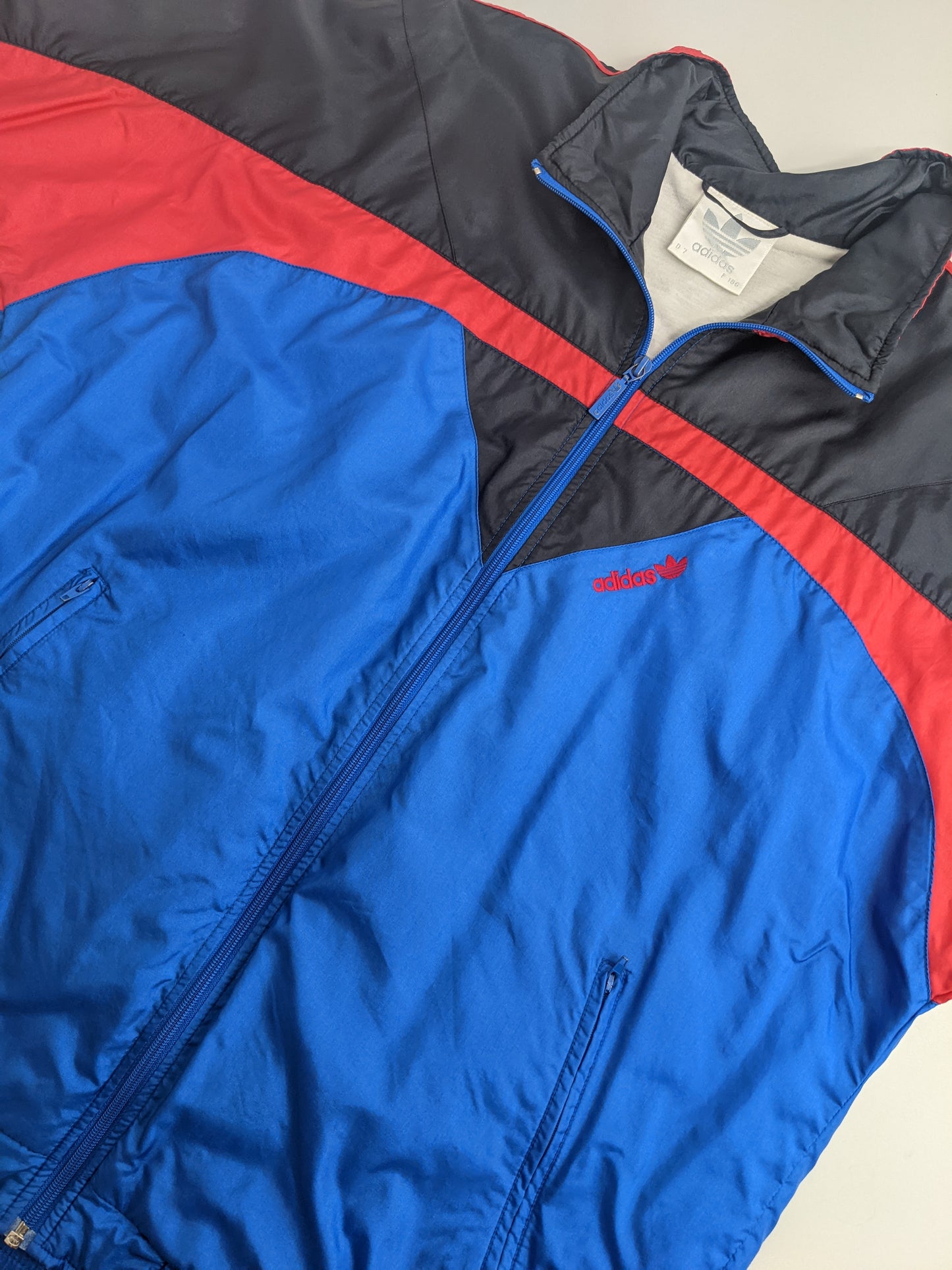 90s Adidas Trackjacket Blue Red L