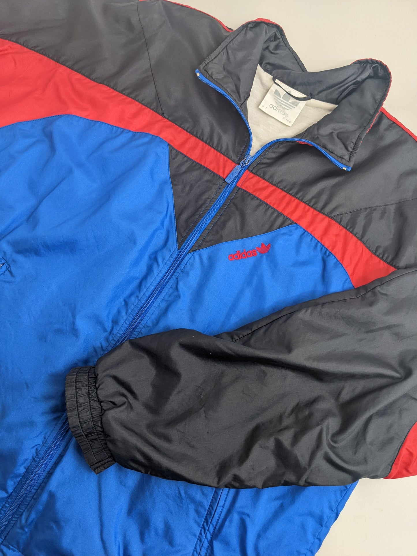 90s Adidas Trackjacket Blue Red L