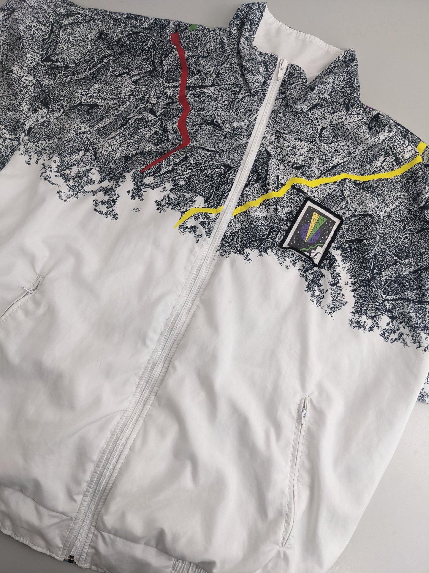 90s Adidas Trackjacket White Grey L/XL