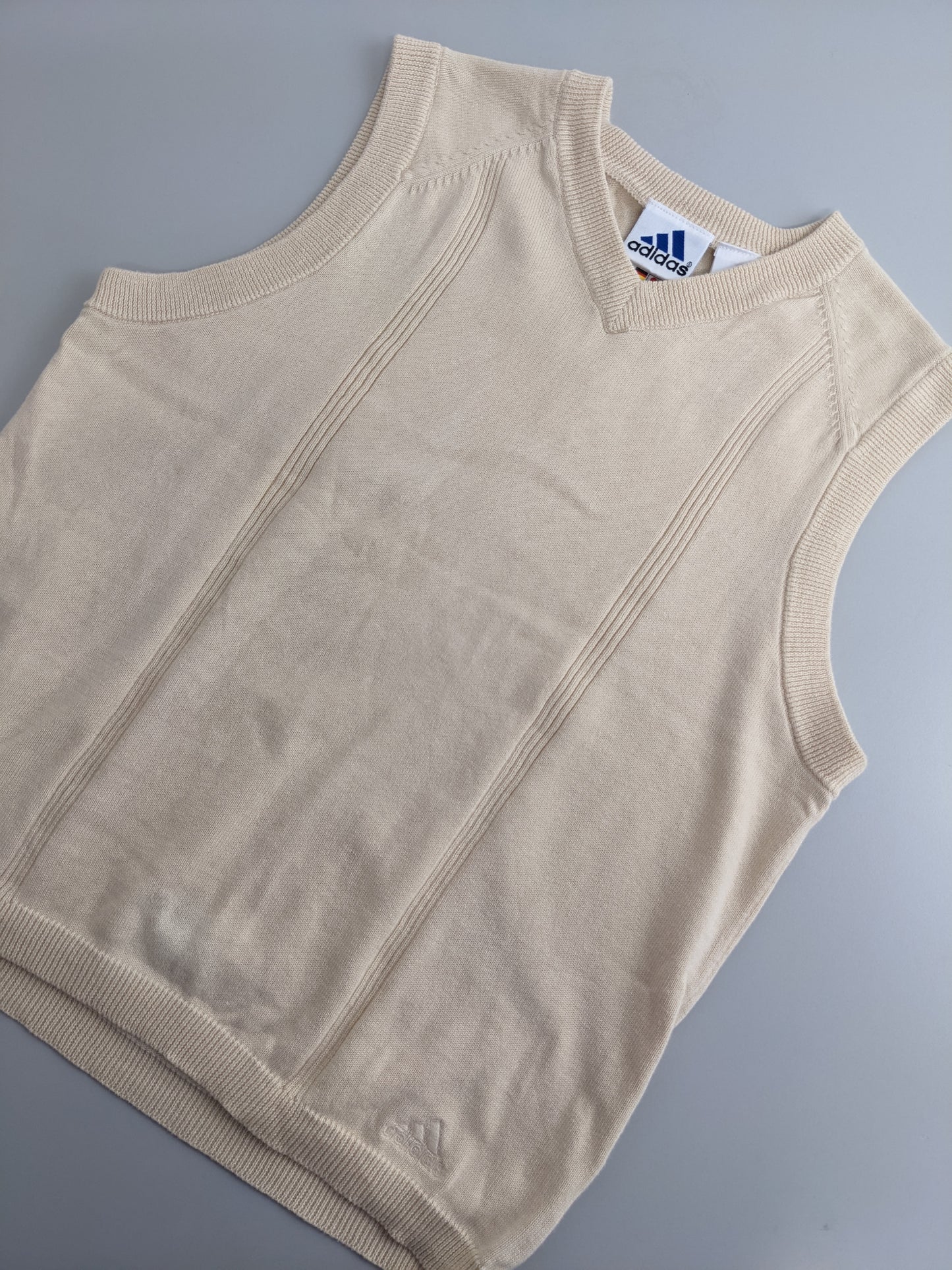 90s Adidas Sweater Vest Creme Beige XS/S