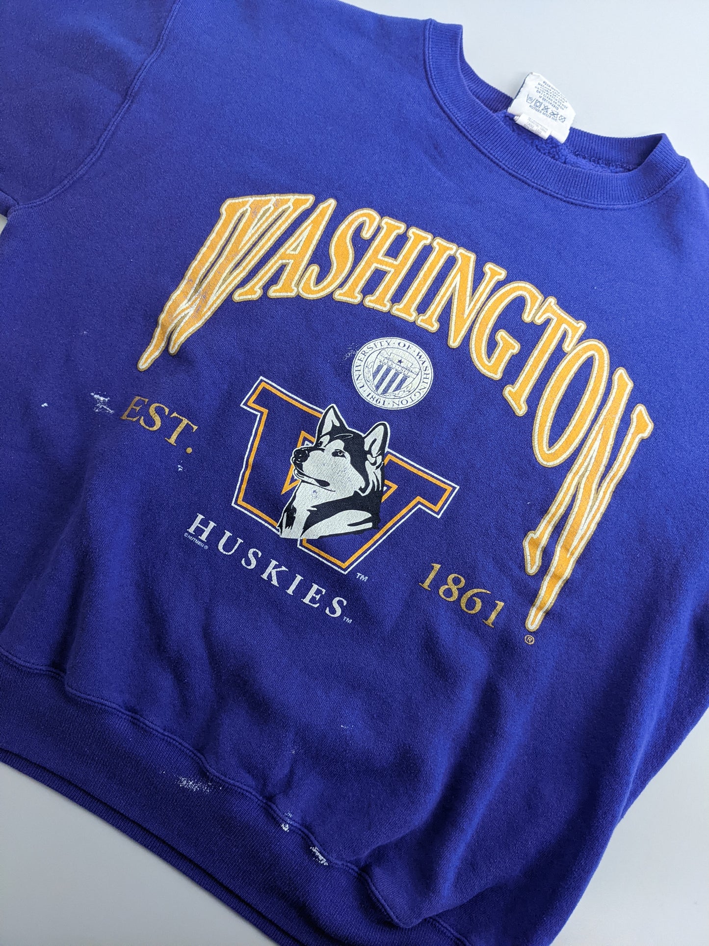 90s Lee Sport Washington Huskies NCAA Sweatshirt Purple  L