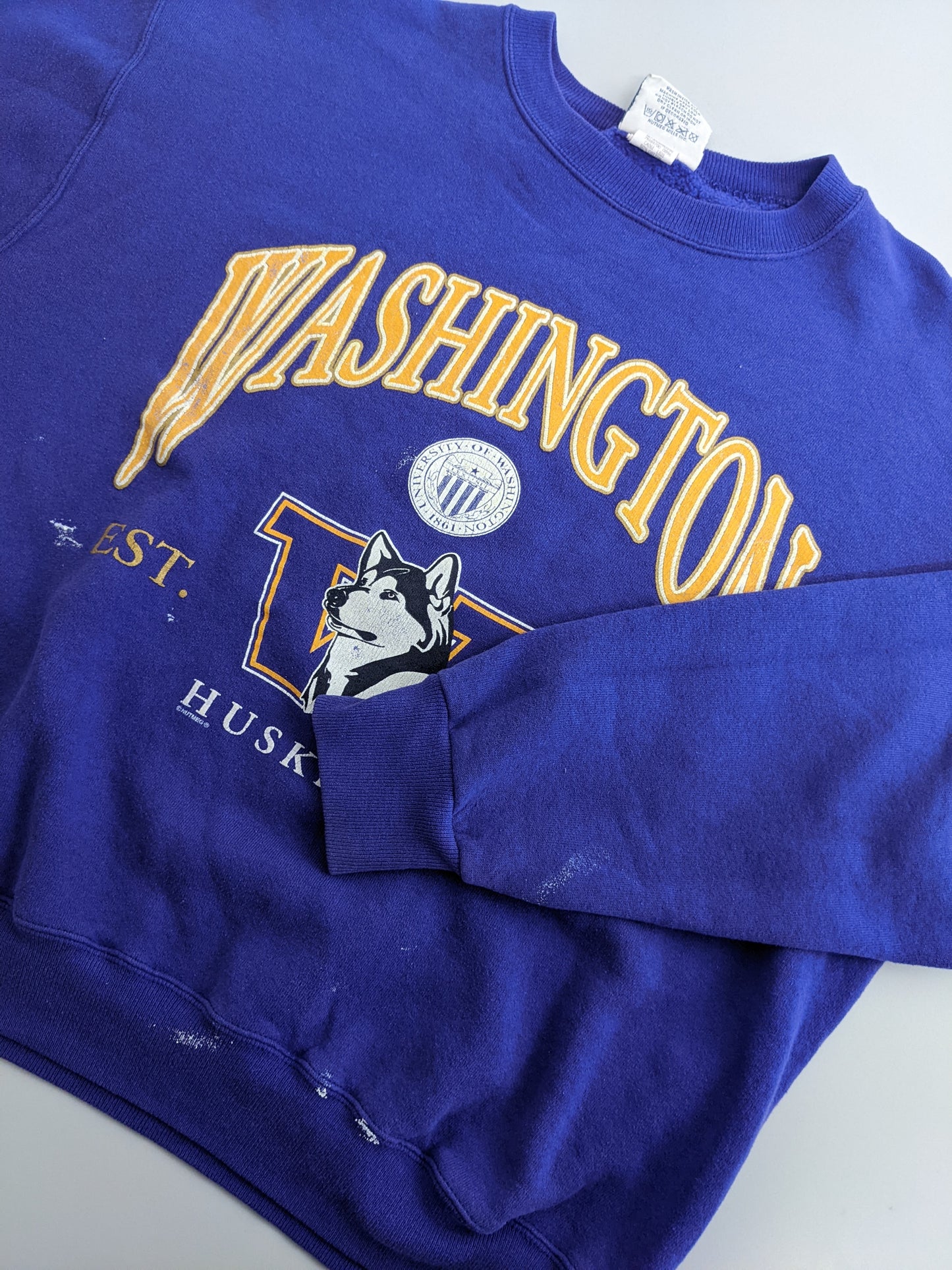 90s Lee Sport Washington Huskies NCAA Sweatshirt Purple  L