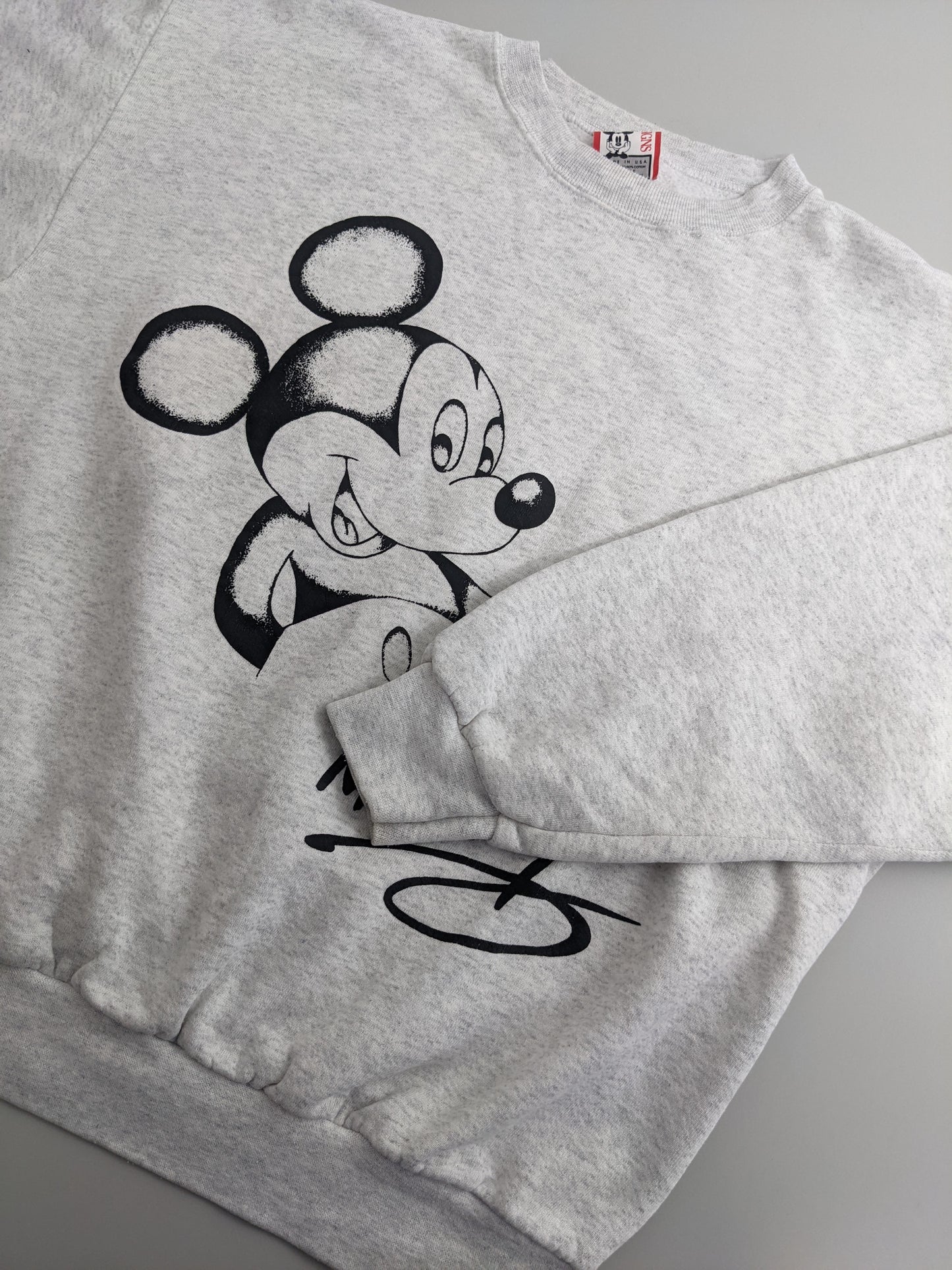 90s Mickey Disney Sweatshirt Grey  XL