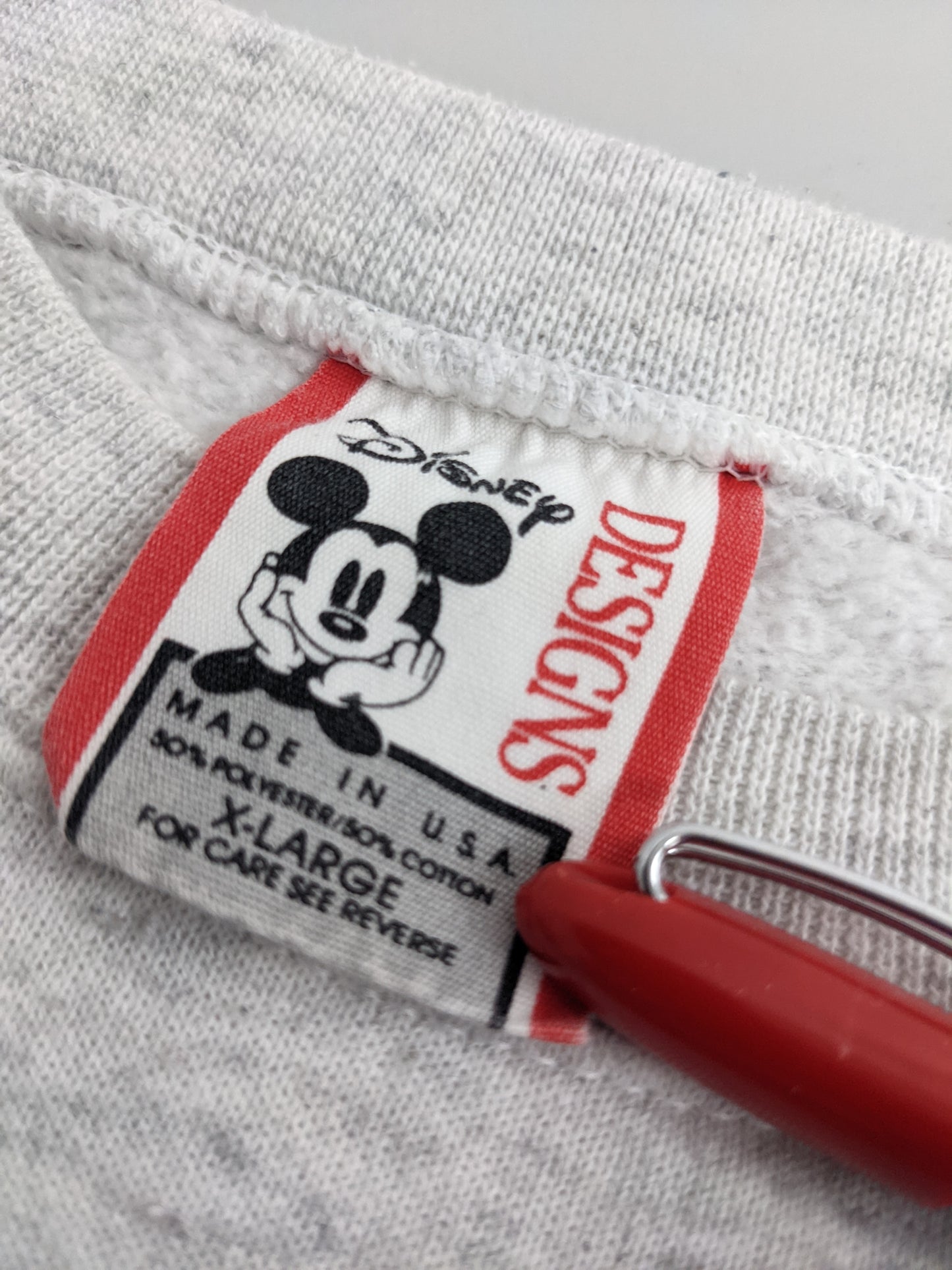 90s Mickey Disney Sweatshirt Grey  XL