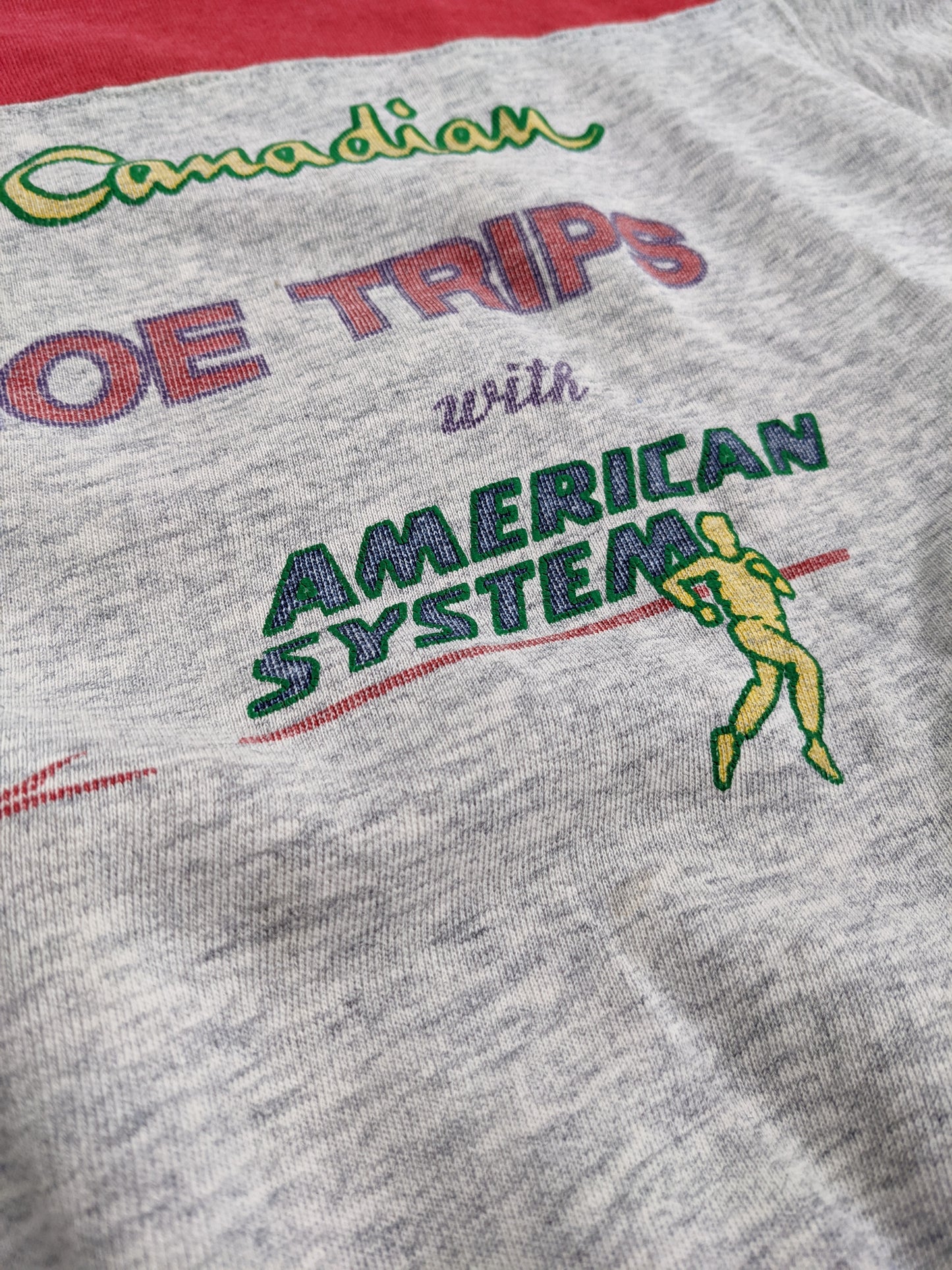 90s American System Sweatshirt Grey Red S/M