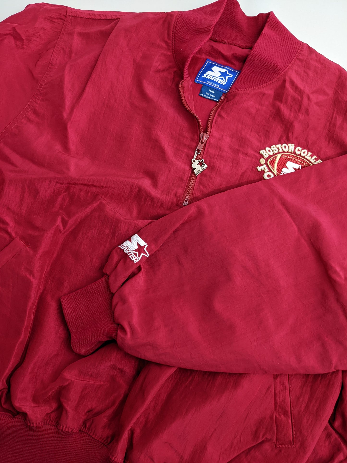 90s Starter Boston College Football NCAA Jacket Red  XL/XXL