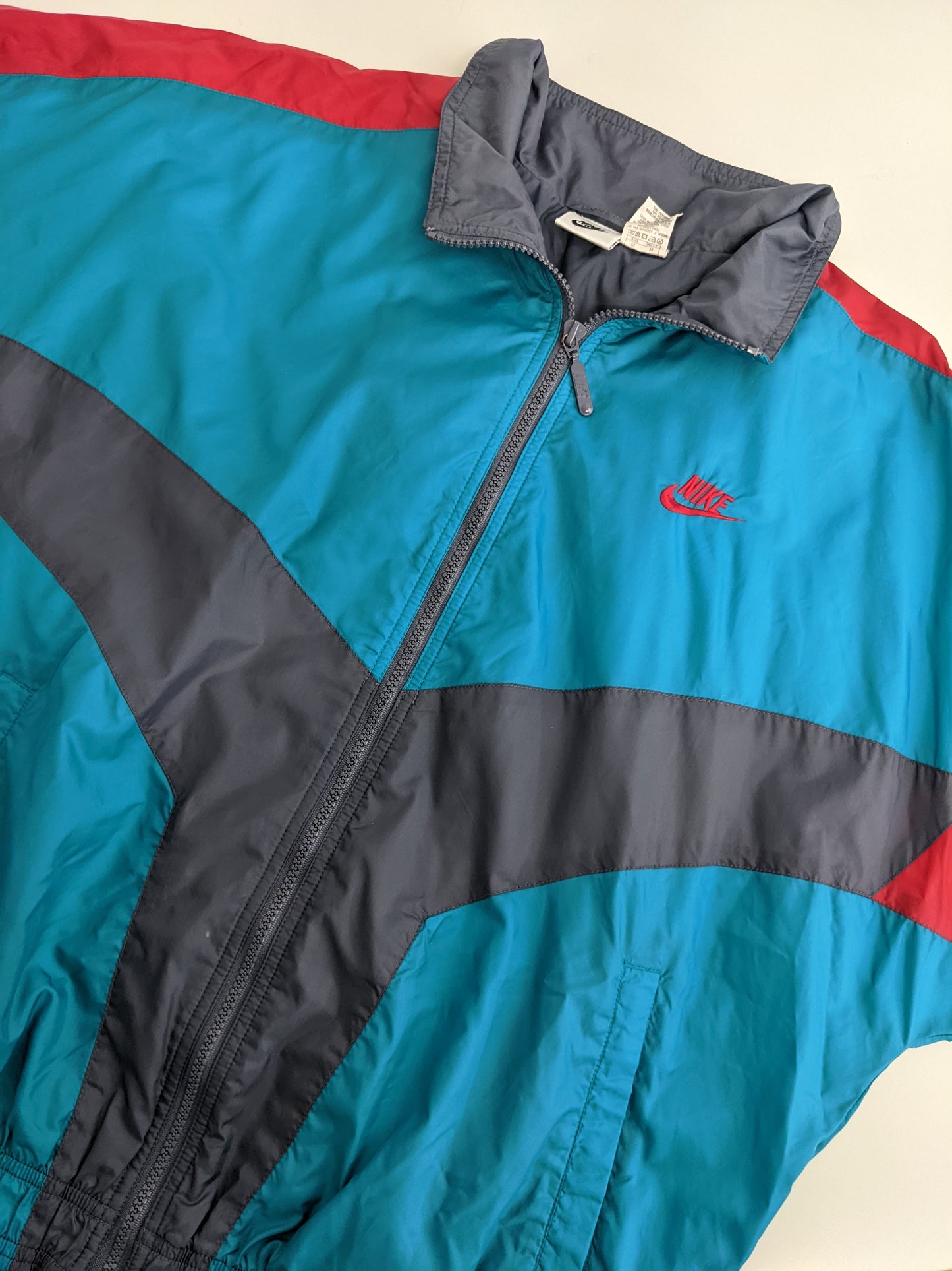 90s Nike Trackjacket Green Red M