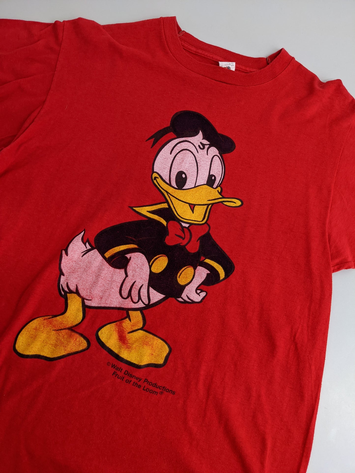 90s Fruit of the loom Donald Duck Disney T-Shirt Red  M