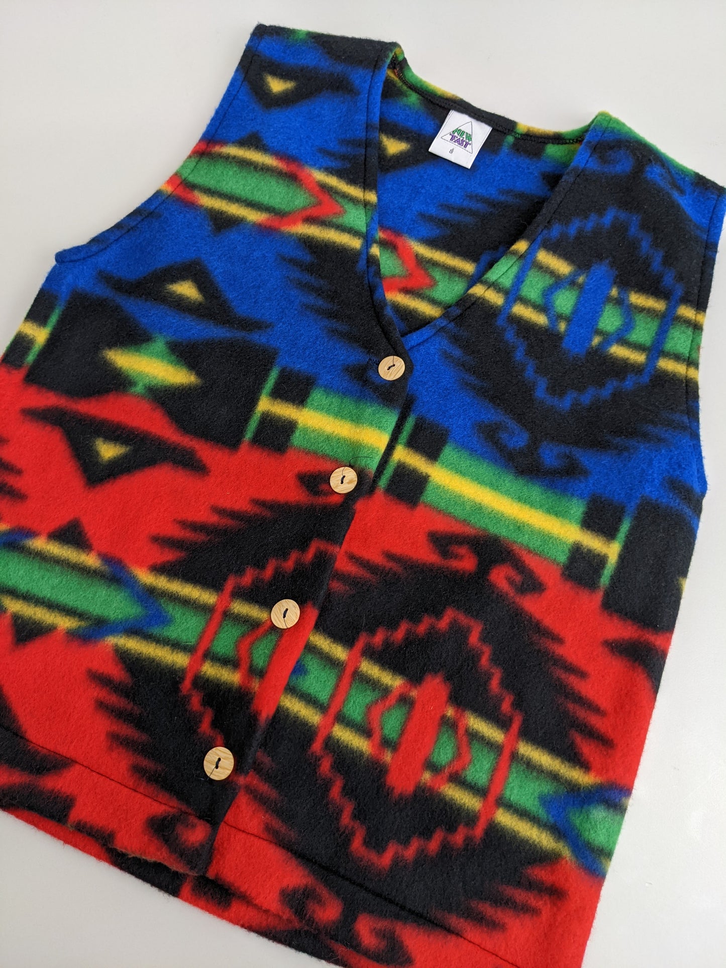 90s New Fast Fleece Vest Blue Red S