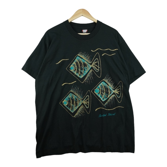 90s Screen Stars Sanibel Island Tourist T-Shirt Black XL