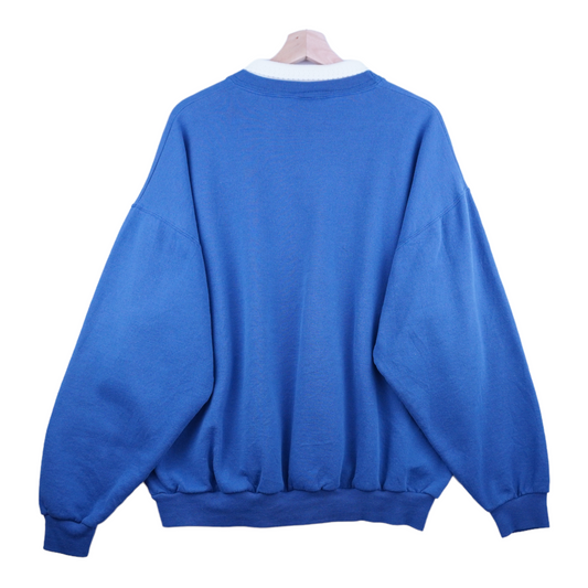 90s Morning Sun Christmas Sweatshirt Blue XL