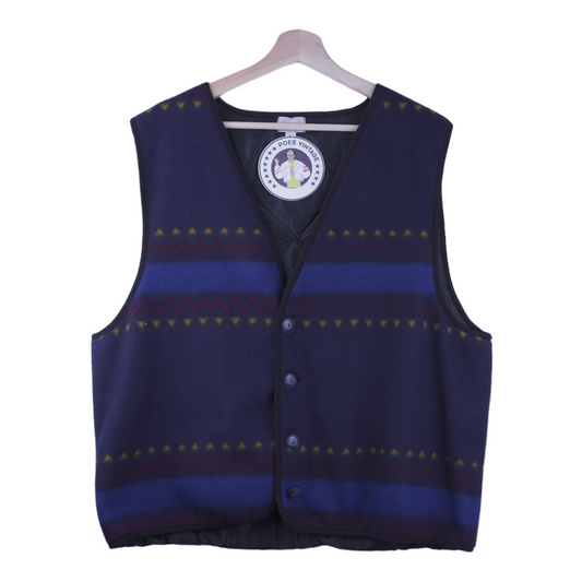 90s Cedarwood State Fleece Vest Blue  M