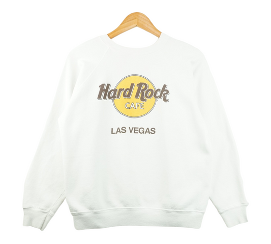 80s Hard Rock Cafe Las Vegas Sweatshirt White M