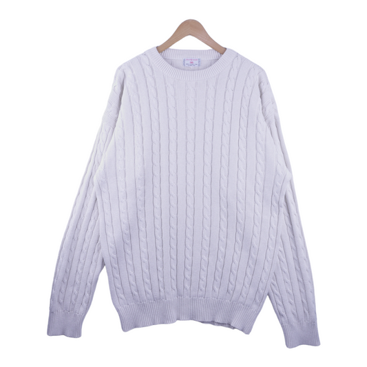 90s Classic House Image Wear Zürich Sweater White L