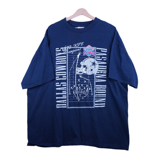 90s Nutmeg Mills Dallas Cowboys NFL T-Shirt Navy XL