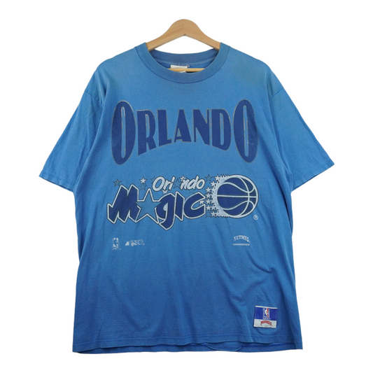 90s Nutmeg Mills Orlando Magic NBA T-Shirt Blue  XL