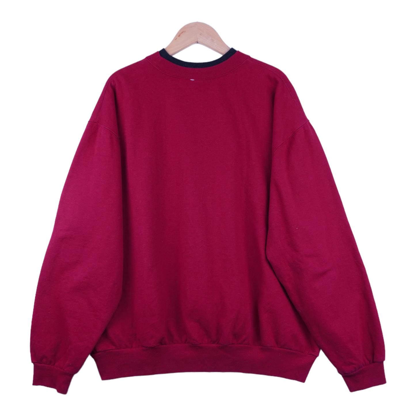 90s Unbranded Double Neck Sweatshirt Red  L