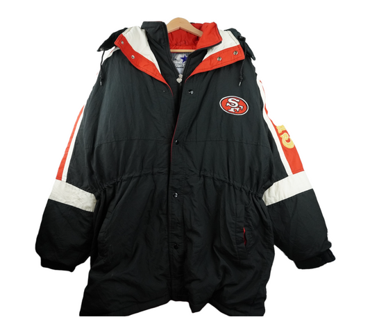 80s Starter San Francisco 49ers NFL Jacket Black Red L