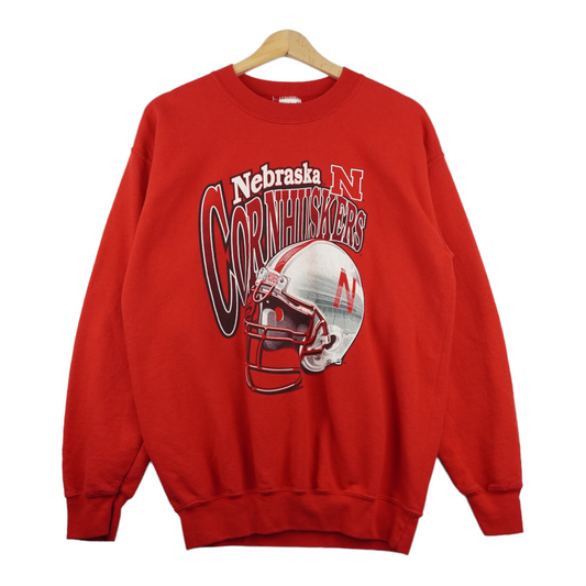 90s Gildan Nebraska Huskers Sweatshirt Red M