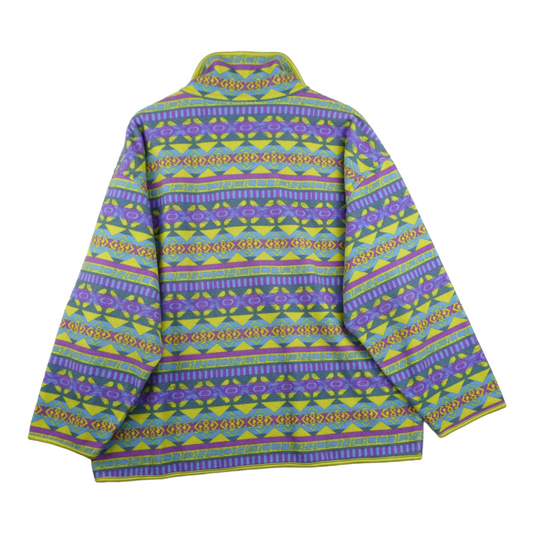 90s O'Neill Fleece Yellow Purple M/L