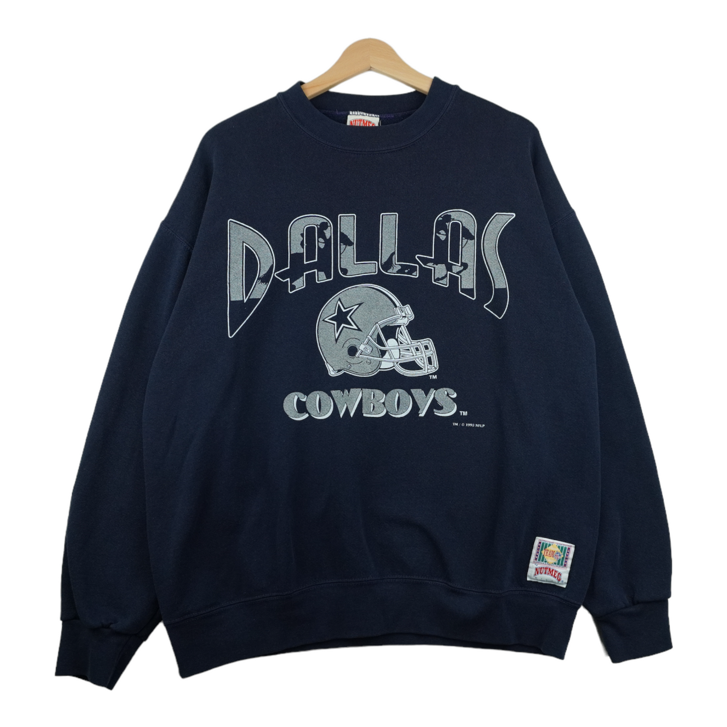 90s Nutmeg Mills Dallas Cowboys NFL Sweatshirt Navy  L