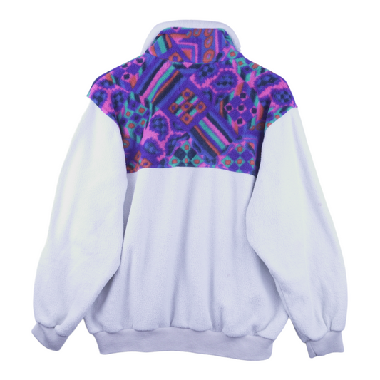90s Aesse Technical Equipment Crazy Fleece White  M